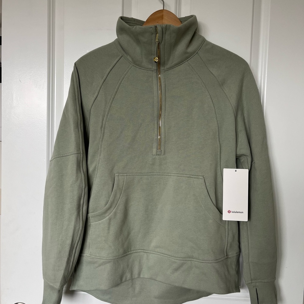 lululemon Scuba Oversized Funnel Neck Half Zip (Willow Leaf)